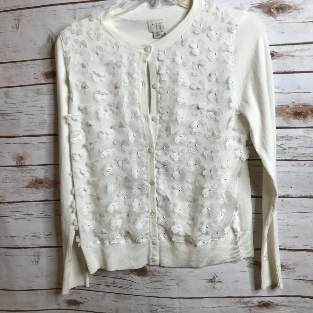 A New Day Cream Floral Embroidered Cardigan - Picture 1 of 8